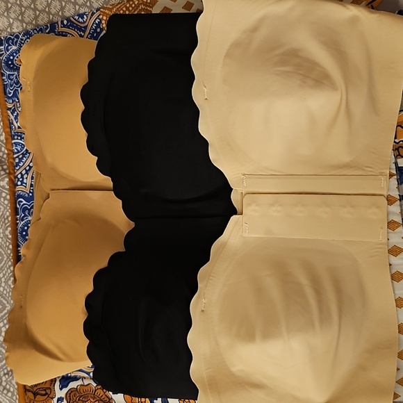 Shecurve Other - Elegant Strapless Light Tan, Black and Tan Bandeaus